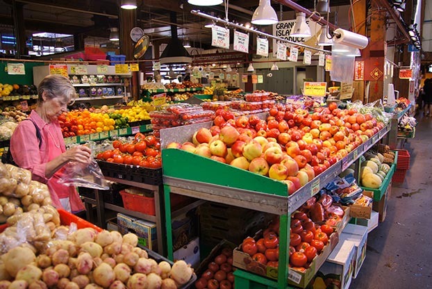 fare la spesa e mangiare sano